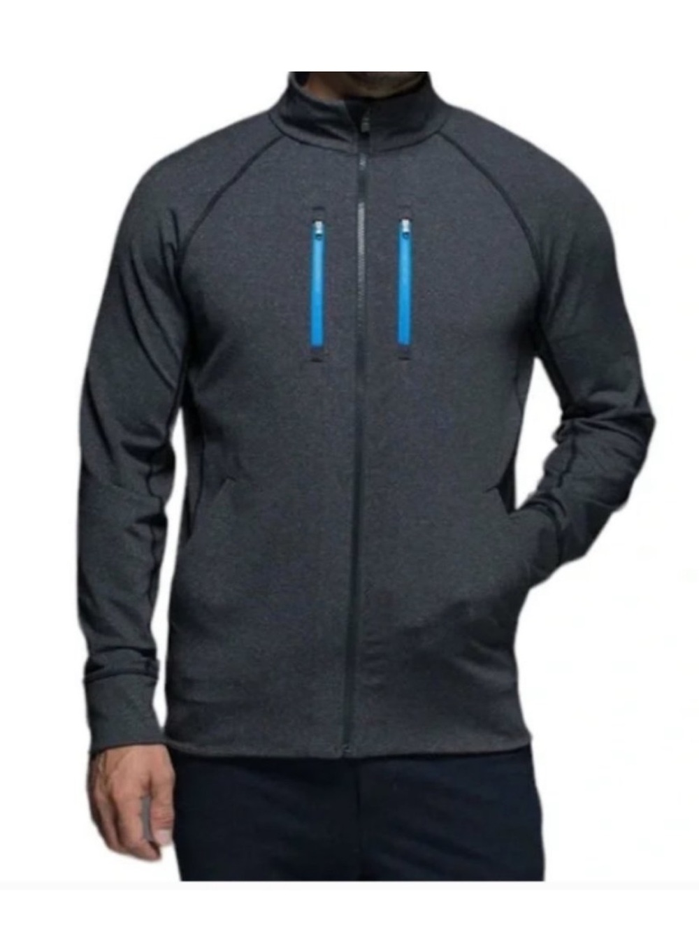 Lululemon Men's Shift Jacket Heathered
Black / Cornflower Size Large Stretch